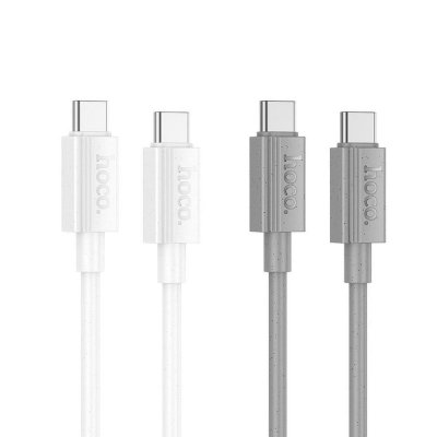 Kabel USB C do USB C Hoco 3A 60W 1 m X107 szary