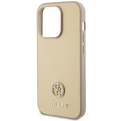 GUESS futerał do IPHONE 15 Pro GUHCP15LPS4DGPD (Strass Metal Logo) złoty