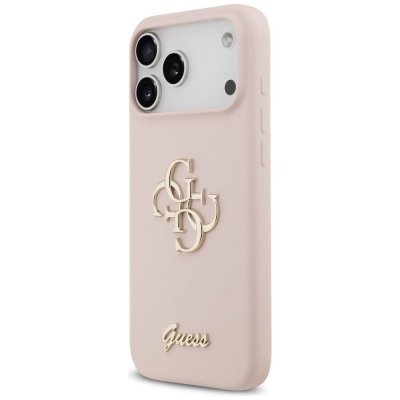 GUESS futerał do IPHONE 17 Pro Max GUHCP17XSC4GSMP (Silicone W/ Big 4G Script) różowy