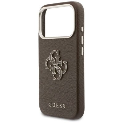 GUESS futerał do IPHONE 17 Pro GUHCP17L5PS4RGGW (PU FW Resin Logo) brązowy