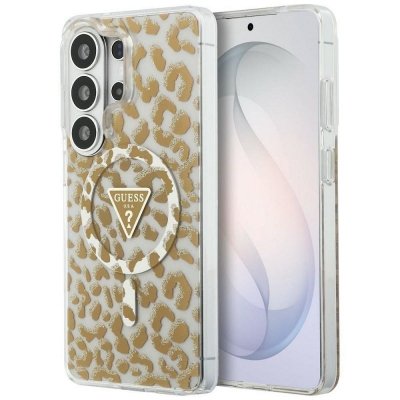 GUESS futerał do SAMSUNG S26 Ultra GUHMS26LHLEGTGLW (Magnetic IML Leopard Print Triangle) brązowy