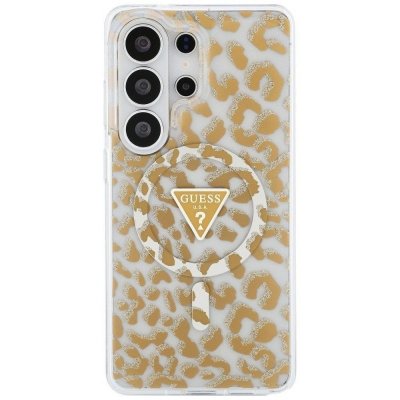 GUESS futerał do SAMSUNG S26 Ultra GUHMS26LHLEGTGLW (Magnetic IML Leopard Print Triangle) brązowy