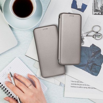 Etui z klapką na Samsung A15 5G Elegance Book stalowe