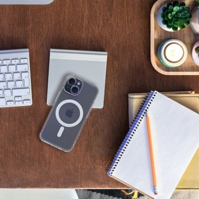 Futerał do iPhone 15 PLUS Frost Mag Cover zgodny z MagSafe (camera protection) transparentny zmrożony