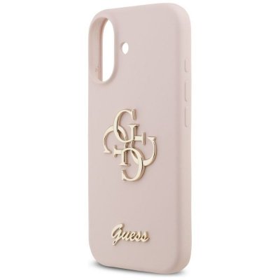GUESS futerał do IPHONE 17 GUHCP17SSC4GSMP (Silicone W/ Big 4G Script) różowy