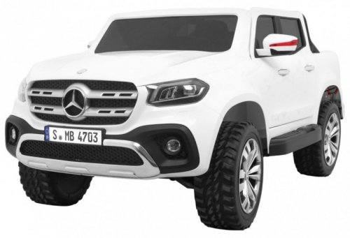 Mercedes Benz X-Class dla dzieci Biały Pickup + Pilot + Napęd 4x4