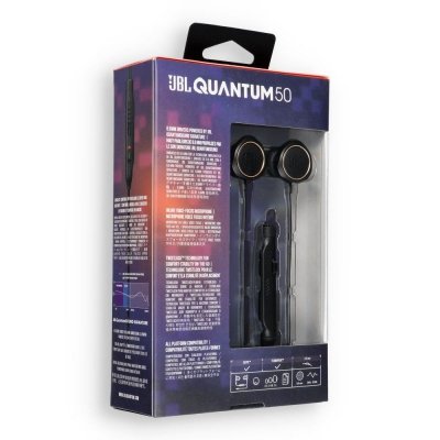 Słuchawki przewodowe douszne Jack 3,5 mm Quantum 50 QUANTUM50BLK czarne