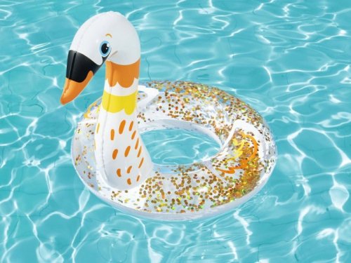 Bestway Dmuchane kółko do pływania dla dzieci BROKATOWY ŁABĘDŹ 61cm 36306
