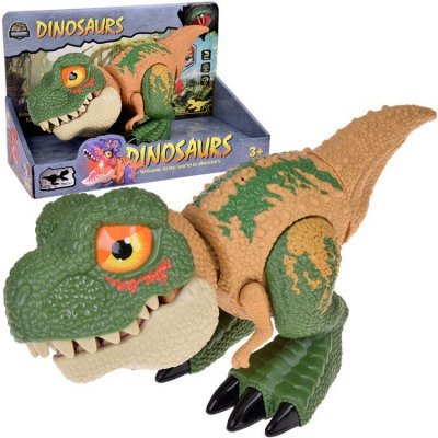 Ruchomy DINOZAUR Tyranozaur Rex Dźwięk + światło ZIELONY ZA5589