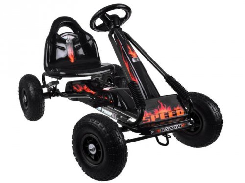 Duży gokart na pedały regulowane siedzisko pompowane koła SP0839