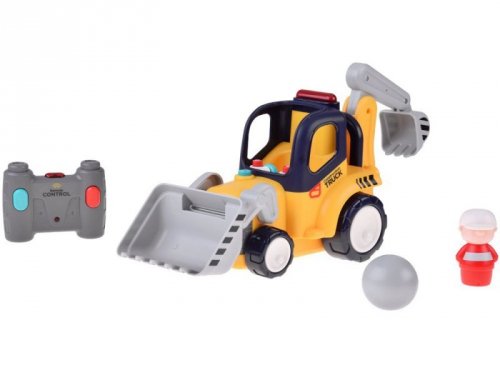Zdalnie sterowane auto budowlane SPYCHACZ-KOPARKA Dźwięk + światła ZA5669