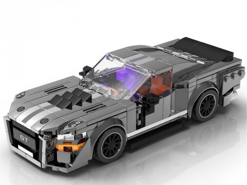 Klocki techniczne Sportowe auto SZARE z lat 60. 437-ele ZA5783