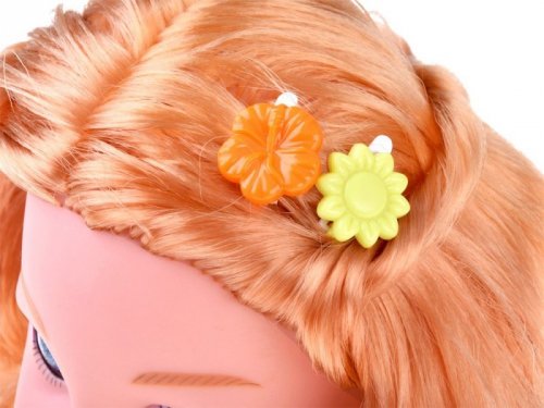 Głowa do czesania 20 cm LALKA BLONDYNKA z akcesoriami fryzjerskimi ZA5837