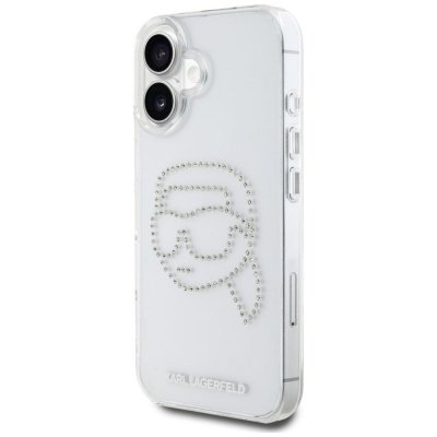 KARL LAGERFELD futerał do IPHONE 16 KLHCP16SHKHDCELT (IML Rhinestones K Head) transparentny