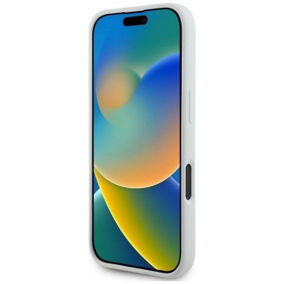 KARL LAGERFELD futerał do IPHONE 16 kompatybilny z MagSafe KLHMP16SSKCHTCE (Silicone KC Heads) beżowy