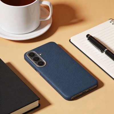 Futerał do Samsung A57 Kevlar zgodny z MagSafe niebieski