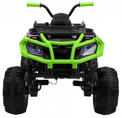 Quad XL ATV 2,4GHz na akumulator dla dzieci Czarno-Zielony + Pilot + Napęd 4x4 + Bagażnik + Wolny Start + EVA + Audio LED