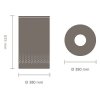 Kosz na bieliznę 60L White / Dark Grey Plastic Lid
