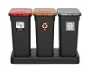 Kosz FLAP BIN 20L czarny / pokrywa czerwona / zużyte środki ochrony 