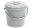 Wiadro 10L z pokrywą szare