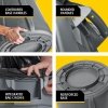 Kontener BRUTE®  37,9L 2610-00 Grey okrągły z kanałami