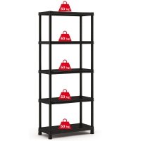 Regał magazynowy 5 półkowy PLUS 80/5 czarny