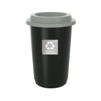 Kosz do segregacji ECO BIN 50L pokrywa szara ODPADY ZMIESZANE