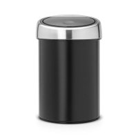 Kosz naścienny TOUCH BIN  3L Black / Matt Steel 