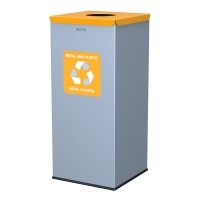 Kosz do segregacji odpadów EKO SQUARE 60L plastik i metal