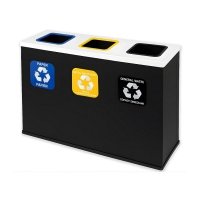 Stacja do segregacji EKO STATION 3 strumienie black&white ( 3x60L ) 