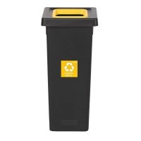 Kosz do segregacji FIT BIN 53L czarny / plastik metal