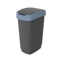 Kosz na śmieci TWIST 50L czarno/niebieski