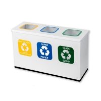 Stacja do segregacji EKO STATION mini 3 strumienie white&white ( 3x12l ) 