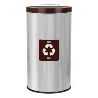 Kosz do segregacji odpadów EKO PRESTIGE 75L bio ( stal połysk ) 