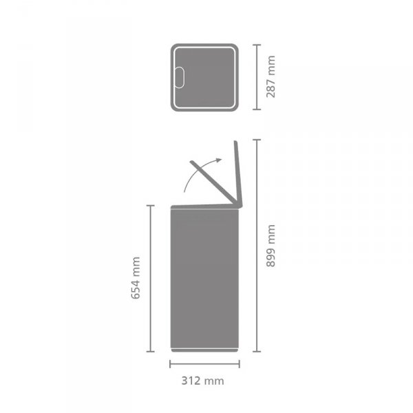 Kosz TOUCH BIN BO 30L Matt Black