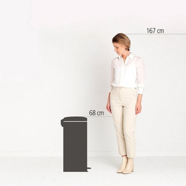 Kosz pedałowy NEWICON 30L Matt Steel FPP