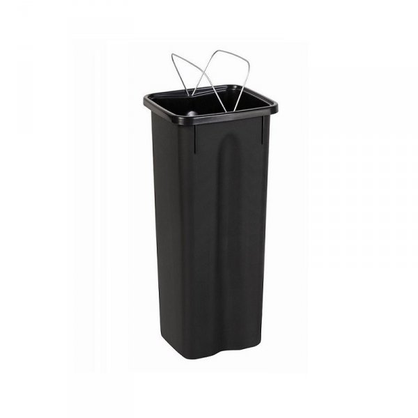 Kosz FLAP BIN 20L szary / pokrywa żółta / plastik metal