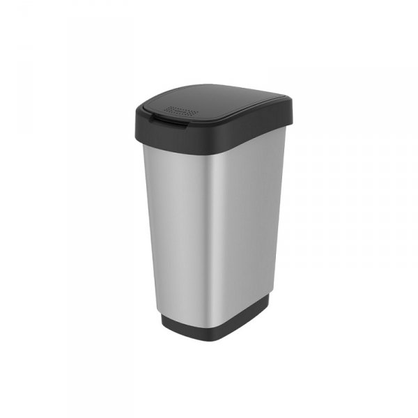 1167610264 - Kosz na śmieci TWIST 25L srebrny metalizowany