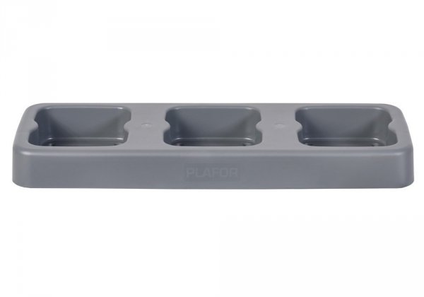 Kosz FLAP BIN 75L szary / pokrywa zielona / szkło 