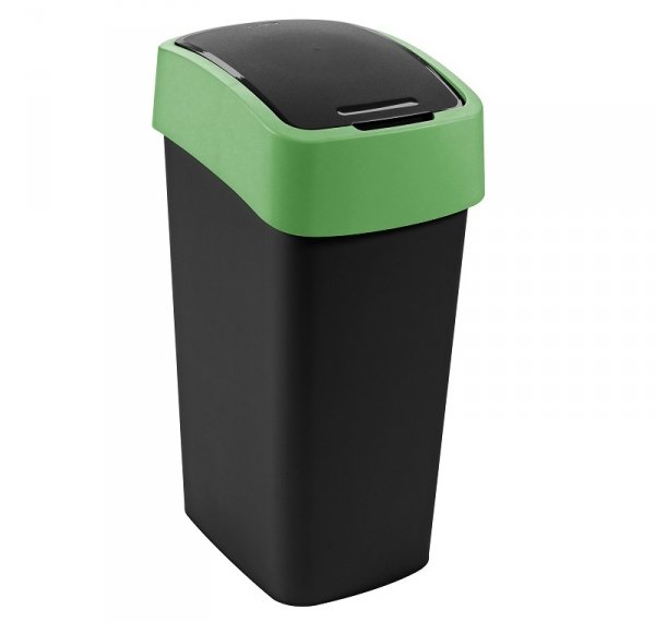 Kosz na śmieci Flip Bin 45L czarny/zielony