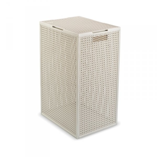 kod 263998-Kosz na pranie Curver KAYA 60L – pojemny kosz na bieliznę z pokrywą kremowy