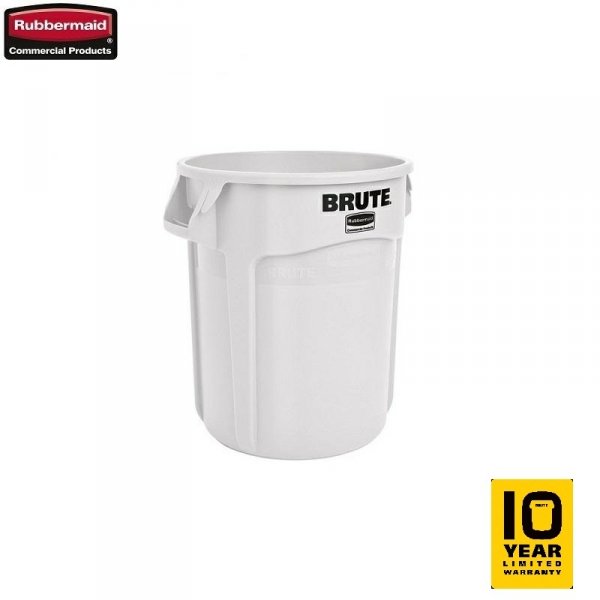 Kontener BRUTE®  37,9L 2610-00 White okrągły z kanałami