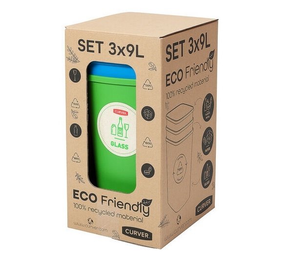 ZESTAW KOSZY DO SEGREGACJI ECO FRIENDLY 3X9 LITRÓW