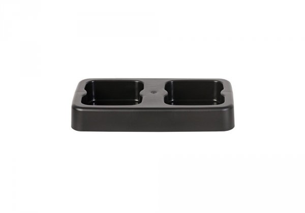 Kosz FLAP BIN 53L czarny / pokrywa żółta / plastik metal 