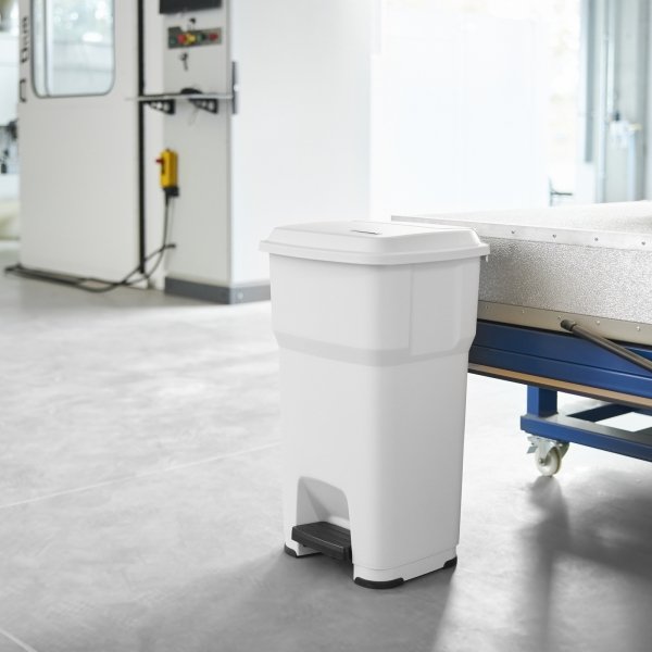 Kosz na śmieci z pedałem HERA 60L biały