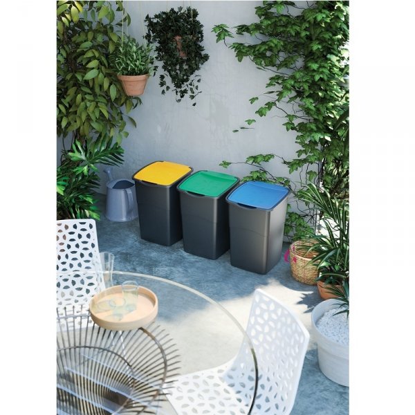 Kosz do segregacji KORAL 47L pokrywa zielona