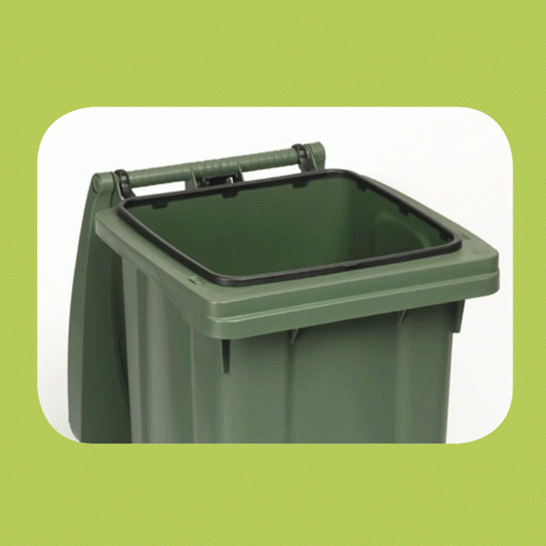 Pojemnik na odpady 120L z mechanizmem pedałowym szary STEFANPLAST