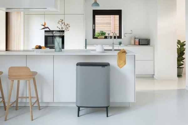 Kosz TOUCH BIN HI BO 60L Mineral Concrete Grey