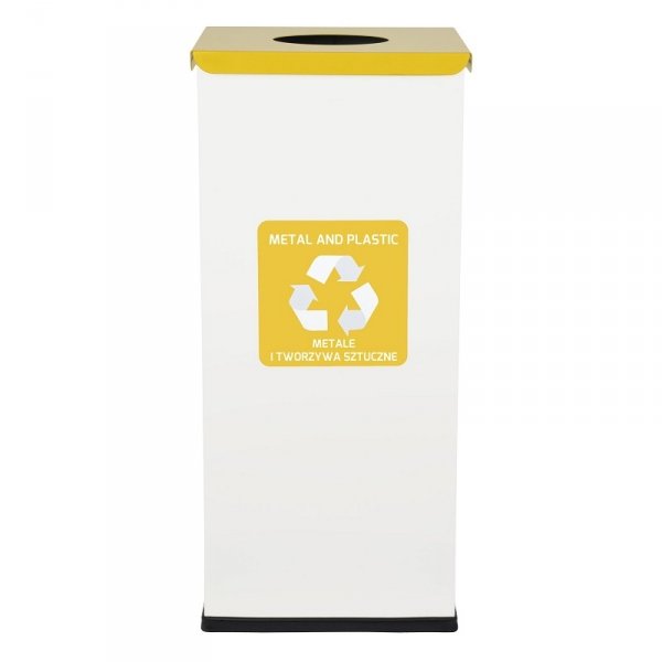 Kosz do segregacji odpadów EKO SQUARE NORD 60L plastik i metal
