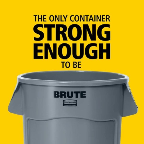 Kontener BRUTE®  75,7L 2620-00 Green okrągły z kanałami